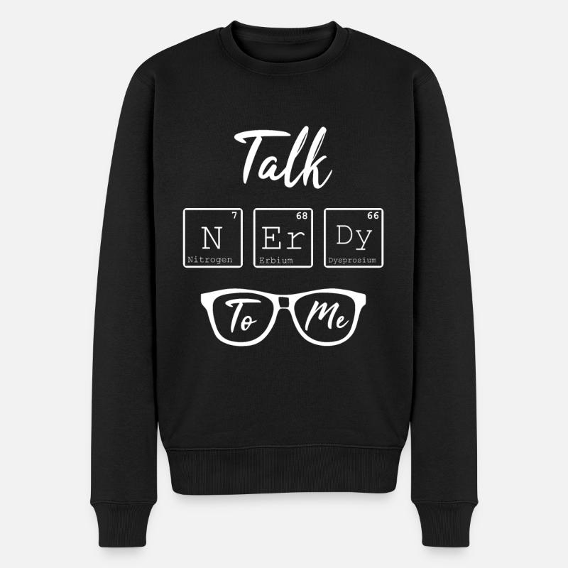 Nerd drôle disant chimiste - Pull Premium bio Homme - noir
