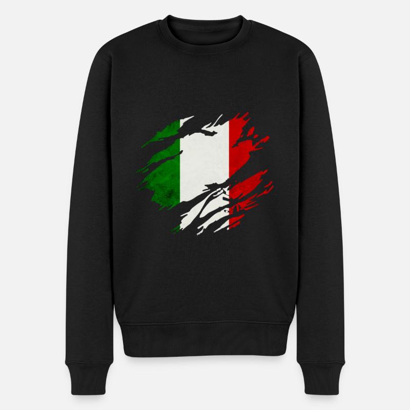Drapeau Italie - Pull Premium bio Homme - noir