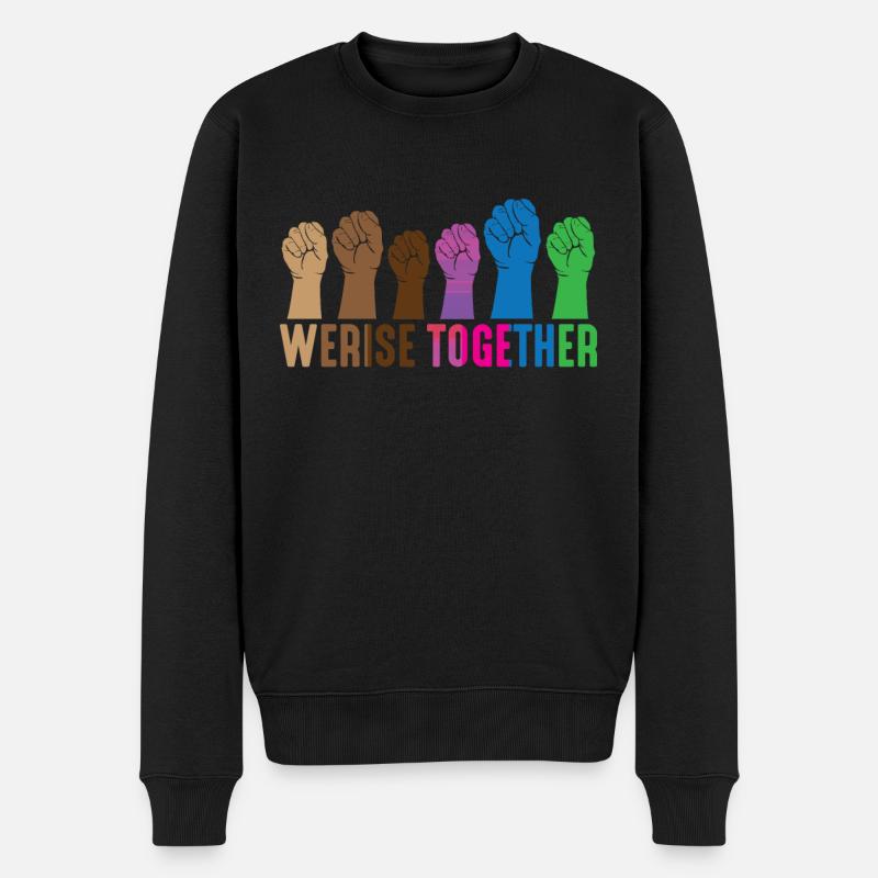 Feminist Widerstand Menschenwürde Gerechtigkeit - Männer Premium Bio Pullover - Schwarz