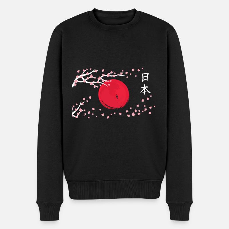 Japan - Männer Premium Bio Pullover - Schwarz