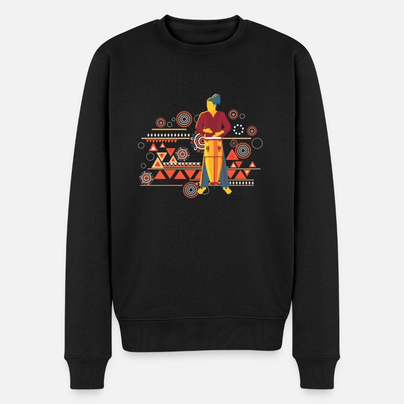 Conga drums art batteur musiciens - Pull Premium bio Homme - noir