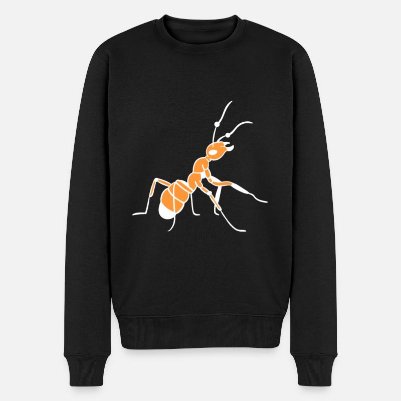 Ameise - Männer Premium Bio Pullover - Schwarz