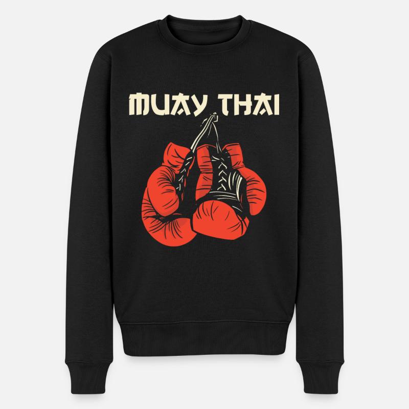 Muay Thai - Männer Premium Bio Pullover - Schwarz