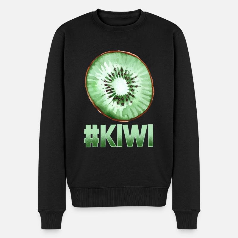 Kiwi tranche fruit Halloween fruit - Pull Premium bio Homme - noir