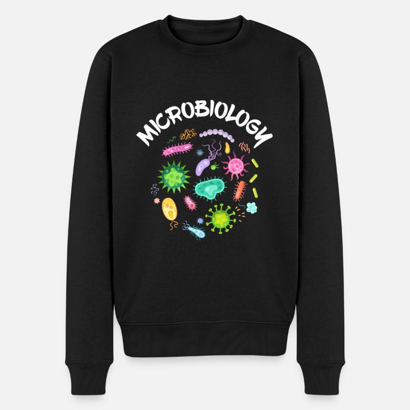 Microscope de bactéries microbiologie scientifique - Pull Premium bio Homme - noir