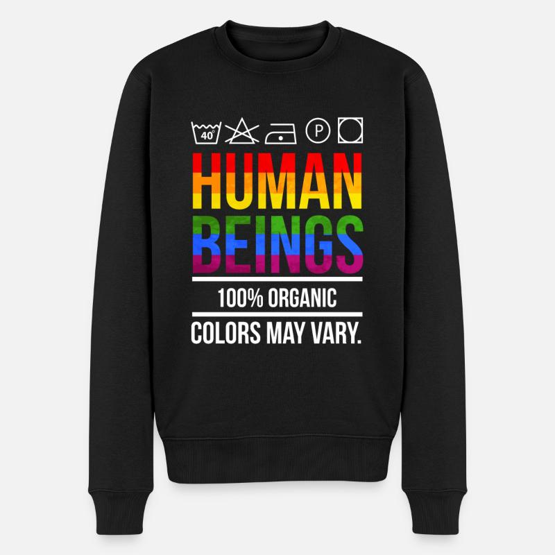 Gleichberechtigung Menschenrechte LGBT - Männer Premium Bio Pullover - Schwarz