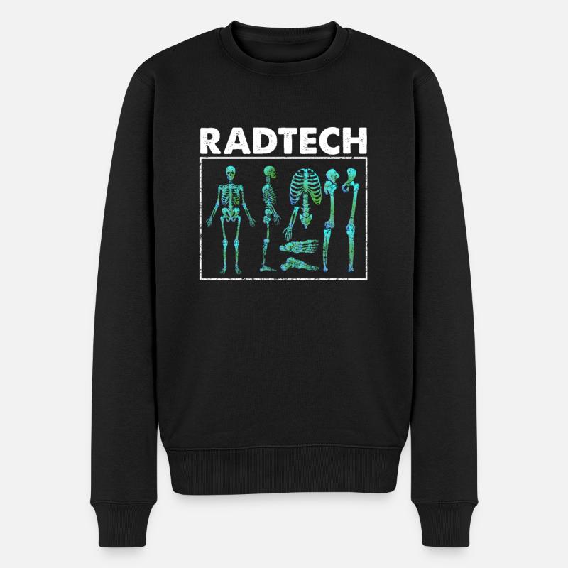 Skeleton x-rays bone radiology - Men's Premium Organic Jumper - black