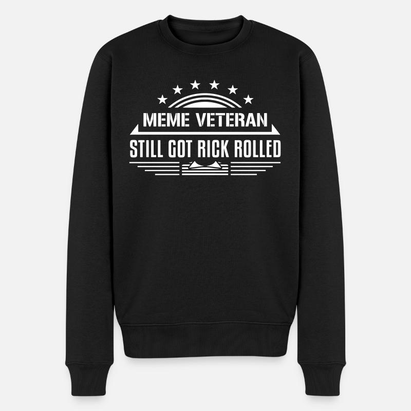 Still Got Rick Rolled - Männer Premium Bio Pullover - Schwarz
