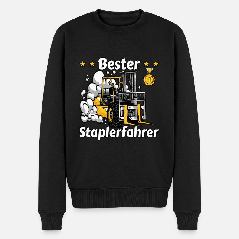 Staplerfahrer Geschenk Lagerist Lagerarbeiter - Männer Premium Bio Pullover - Schwarz