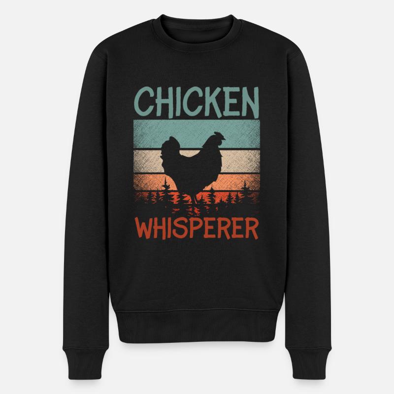 Rétro-chuchoteur poulet Volailles Avicoles - Pull Premium bio Homme - noir