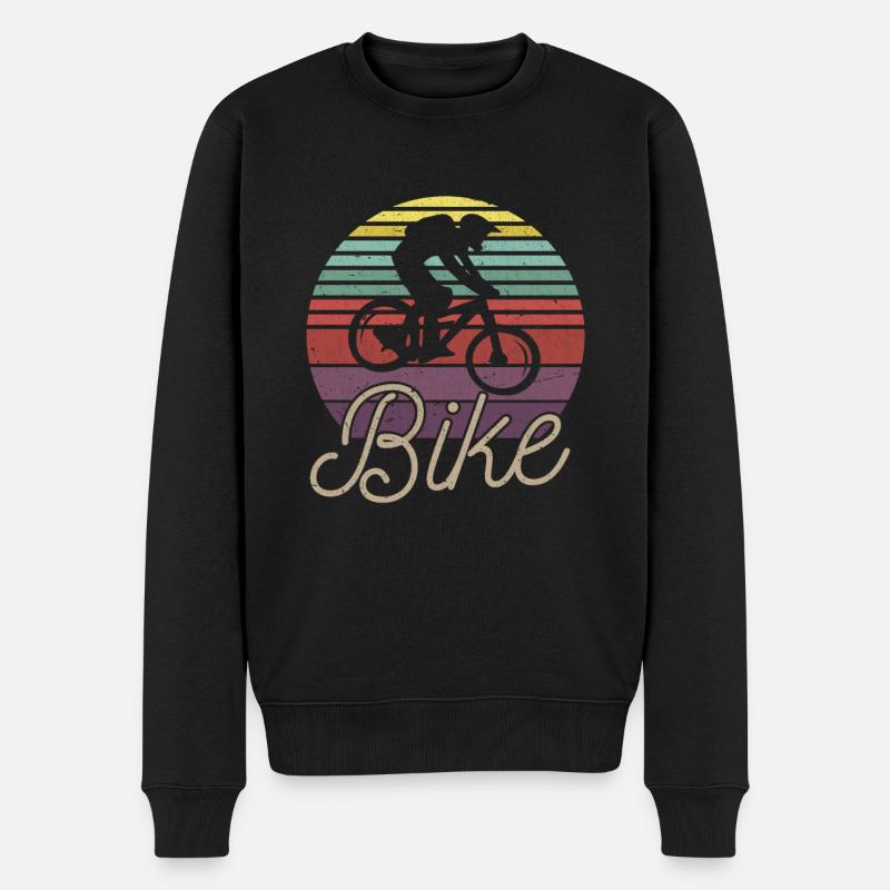 Vélo VTT rétro vélo - Pull Premium bio Homme - noir