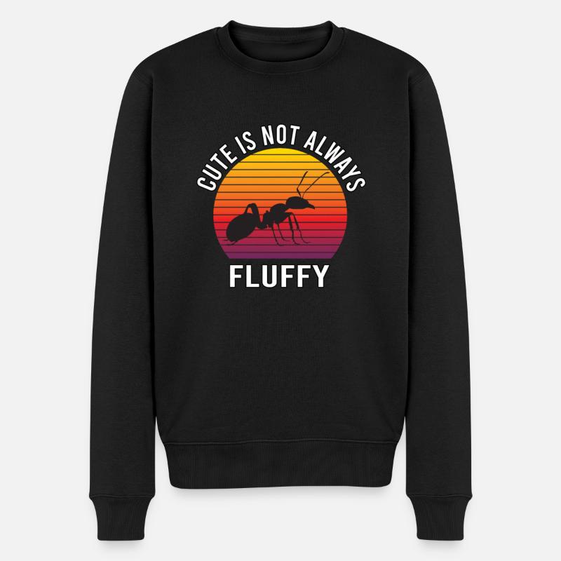 Ameise Design Ant - Männer Premium Bio Pullover - Schwarz