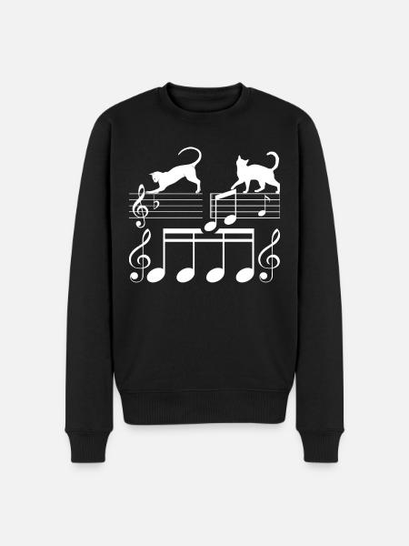 Cats Sheet Music Music - Men's Premium Organic Jumper - black