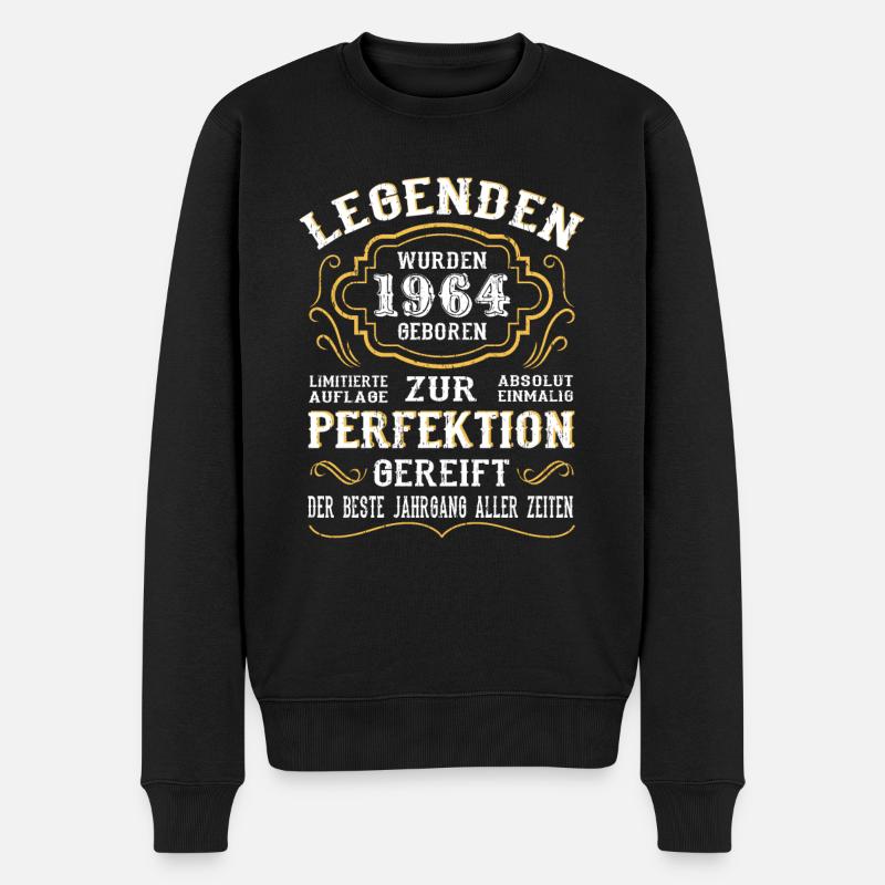 1964 Die Geburt einer Legende Geburtstag Geschenk - Männer Premium Bio Pullover - Schwarz