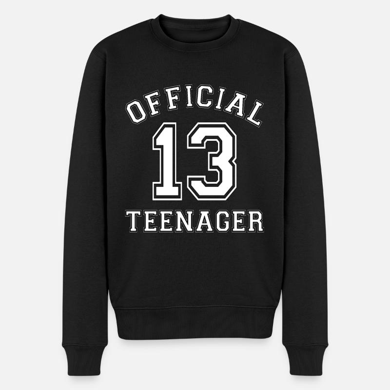 Official adolescent 13 ans anniversaire - Pull Premium bio Homme - noir