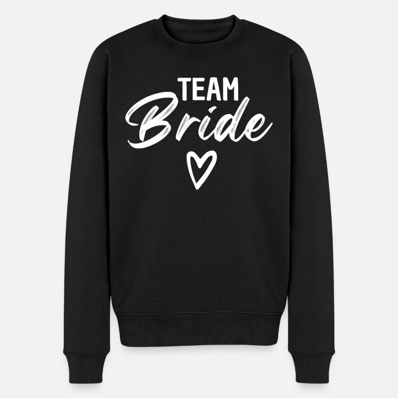 TEAM BRAUT - Männer Premium Bio Pullover - Schwarz