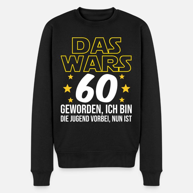 60. Geburtstag Das Wars Mit Der Jugend - Männer Premium Bio Pullover - Schwarz