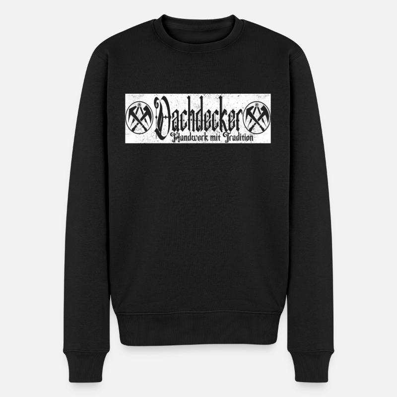 Dachdeckermeister Dachdecker Handwerk Tradition - Männer Premium Bio Pullover - Schwarz
