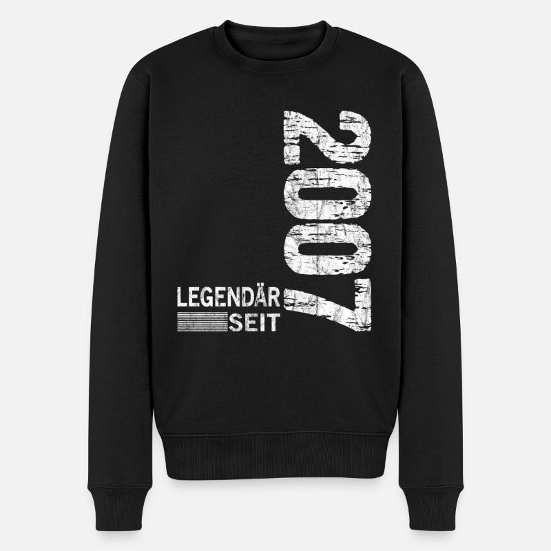 Geburtstag Geboren 2007 Mann Legendär seit 2007 - Männer Premium Bio Pullover - Schwarz