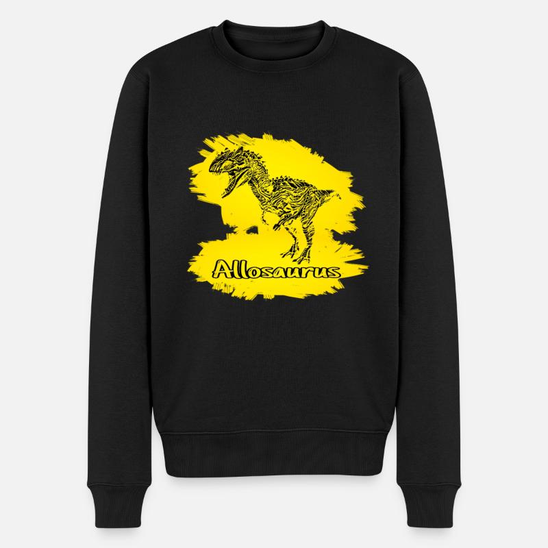 Allosaurus Dinosaurier - Männer Premium Bio Pullover - Schwarz