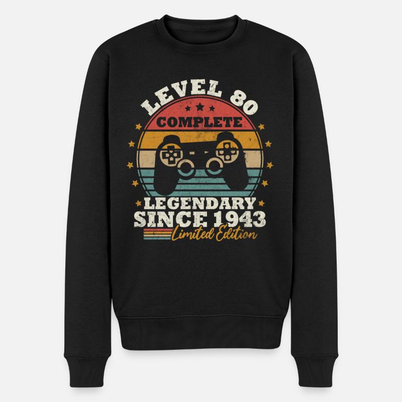 Niveau 80 débloqué - Pull Premium bio Homme - noir