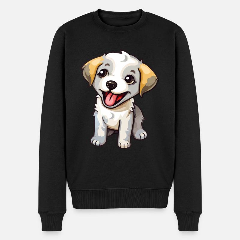 Petit chiot mignon - Pull Premium bio Homme - noir