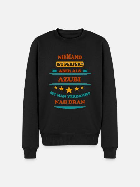 Niemand ist perfekt Azubi Retro - Männer Premium Bio Pullover - Schwarz