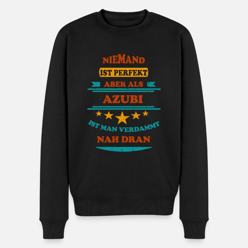 Niemand ist perfekt Azubi Retro - Männer Premium Bio Pullover - Schwarz