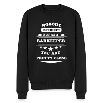 Nobody is perfect white barkeeper - Männer Premium Bio Pullover - Schwarz - Vorne - Nico (187cm)