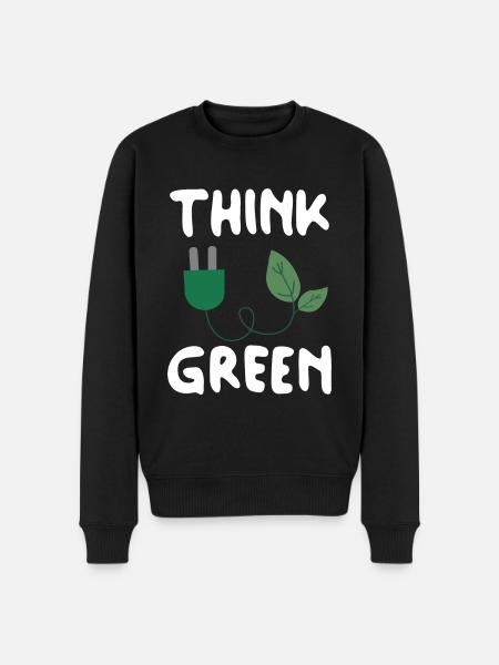 Think Green - Männer Premium Bio Pullover - Schwarz