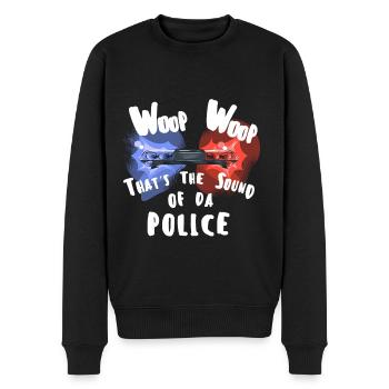 Woop Woop Thats le son de la police - Pull Premium bio Homme - noir - Devant - Nico (187cm)