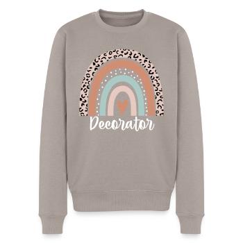 Décorateur Rainbow Leopard Décorateur drôle - Pull Premium bio Homme - taupe - Devant - Nico (187cm)