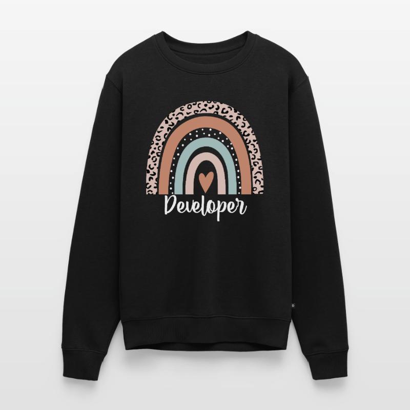 Developer Rainbow Leopard Funny Developer Men's Premium Organic Jumper