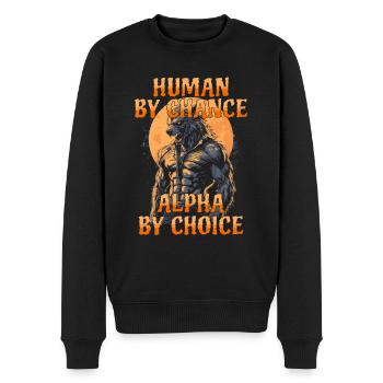 Werwolf Alpha Wolf Meme - Männer Premium Bio Pullover - Schwarz - Vorne - Nico (187cm)
