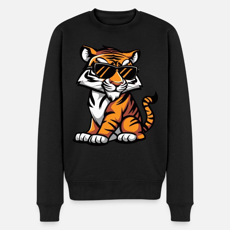 Animal tigre - Pull Premium bio Homme - noir