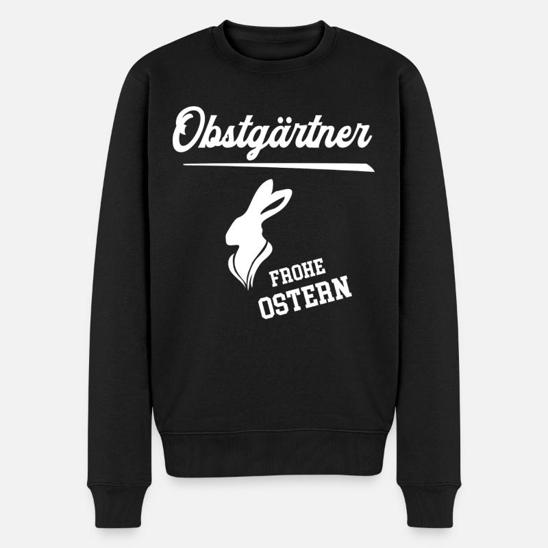 Obstgärtner Frohe Ostern Ostergeschenk Gärtner - Männer Premium Bio Pullover - Schwarz