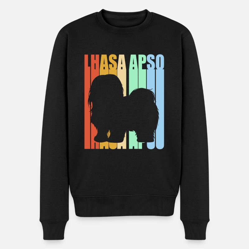 Lhassa Apso - Pull Premium bio Homme - noir