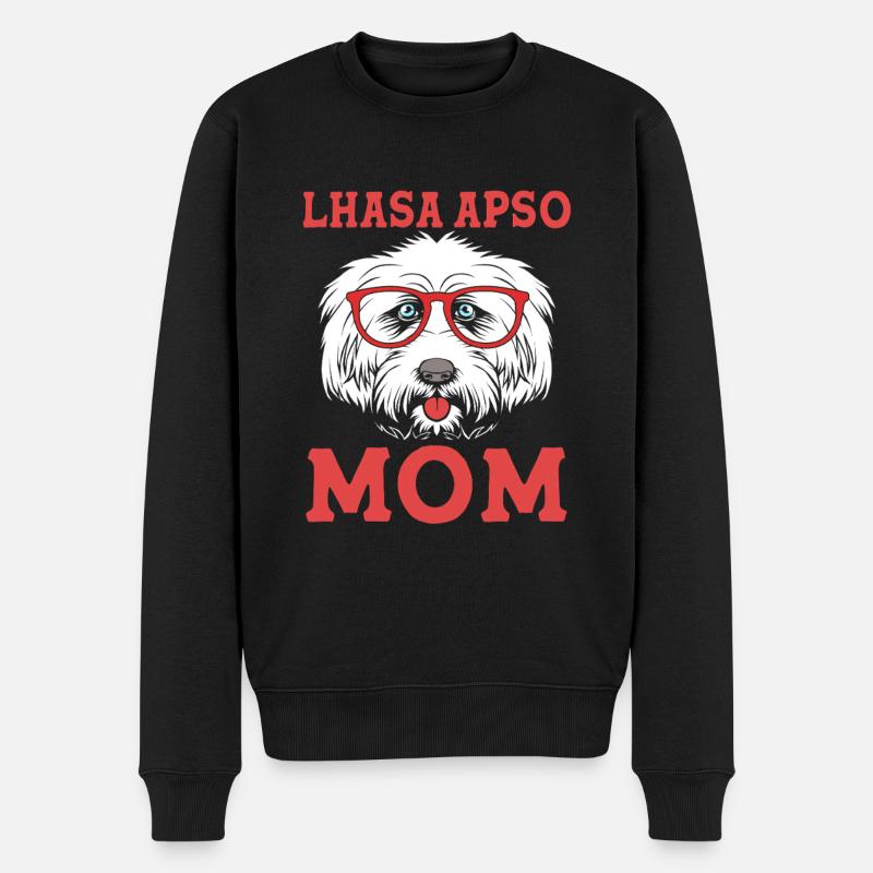 Lhassa Apso - Pull Premium bio Homme - noir