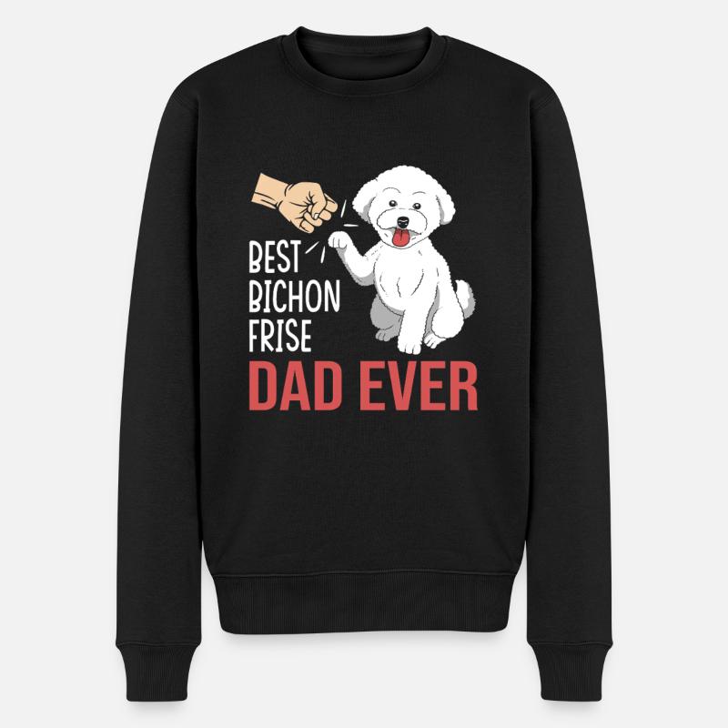Bichon Frise Hund - Männer Premium Bio Pullover - Schwarz