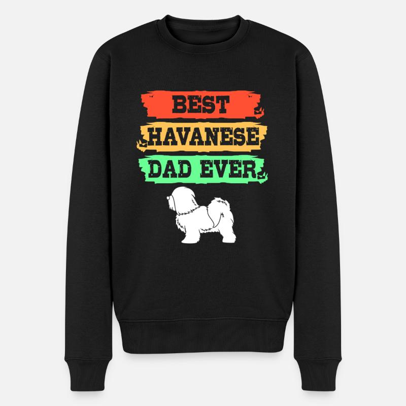 Havaneser - Männer Premium Bio Pullover - Schwarz