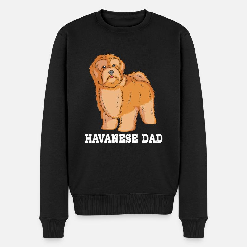 Chien bichon havanais - Pull Premium bio Homme - noir