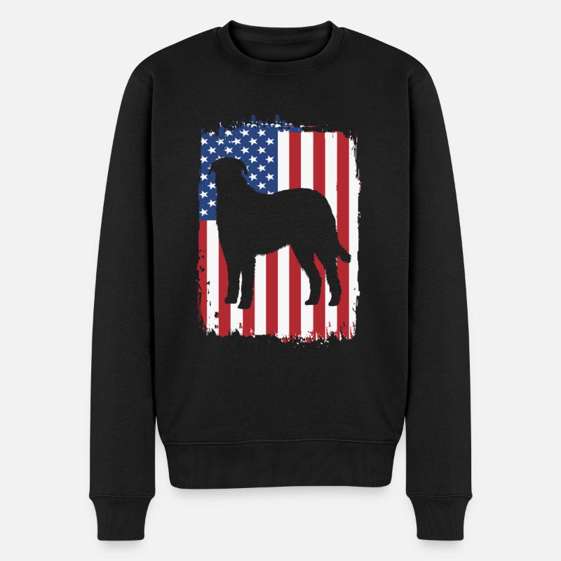 Irischer Wolfshund - Männer Premium Bio Pullover - Schwarz