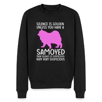 Samoyed Dog Samoyed - Men's Premium Organic Jumper - black - Front - Nico (187cm)