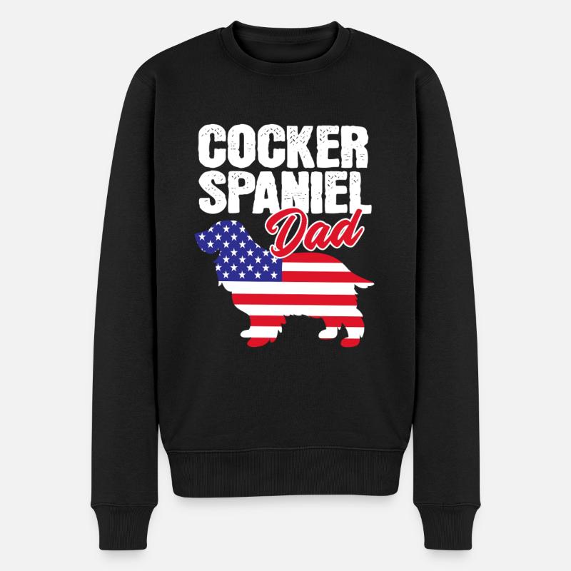 Père Cocker Spaniel - Pull Premium bio Homme - noir