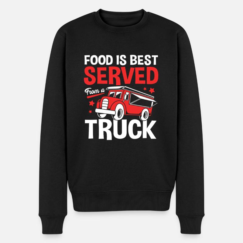 Imbiss Food Truck - Männer Premium Bio Pullover - Schwarz