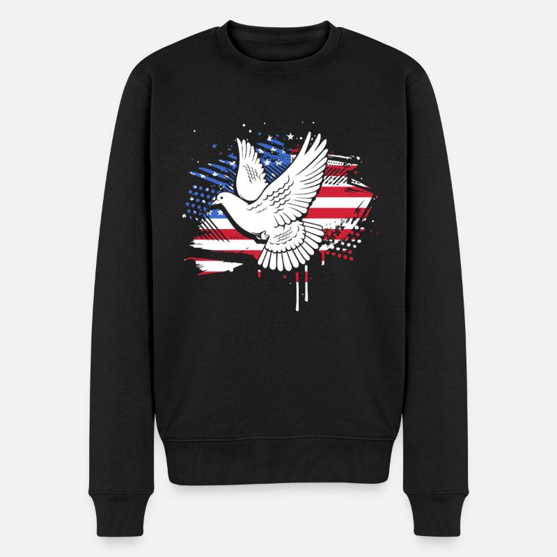Taube Taubenjagd Jagd Jäger - Männer Premium Bio Pullover - Schwarz