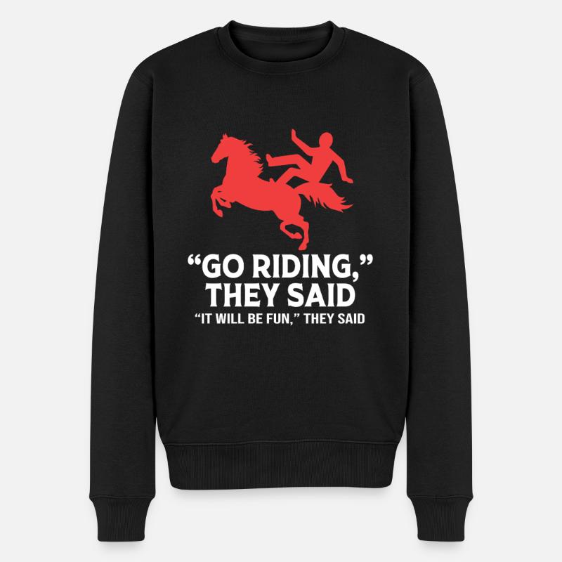 Courses de chevaux - Pull Premium bio Homme - noir