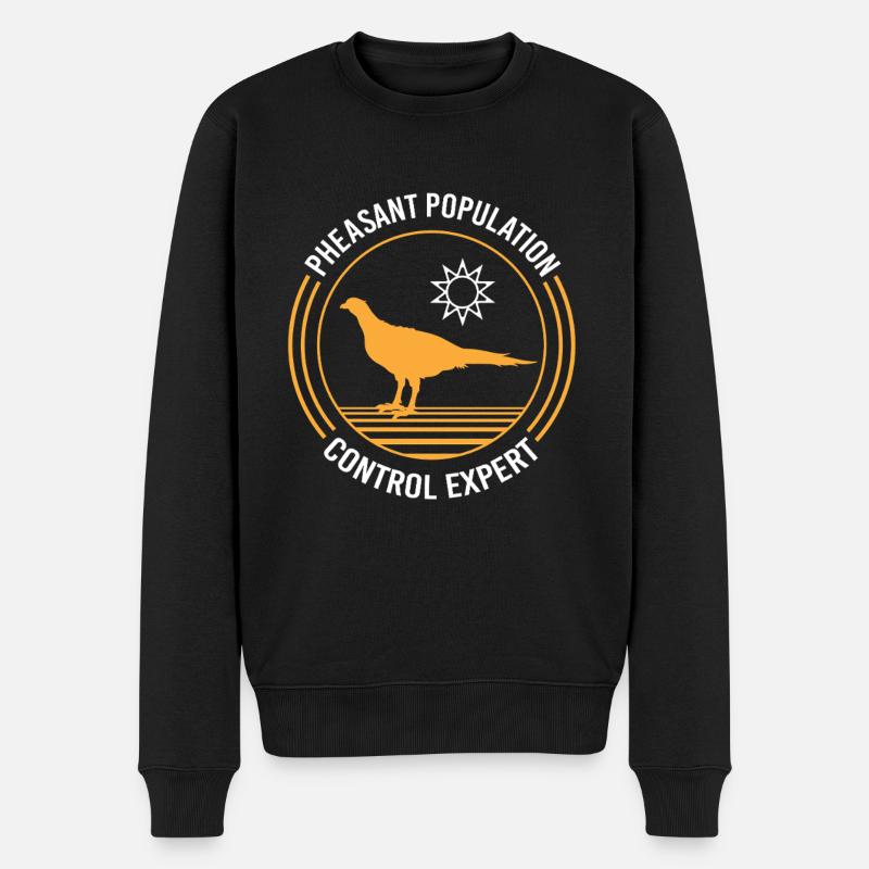 Fasan Jagd Jäger Fasanenjagd - Männer Premium Bio Pullover - Schwarz