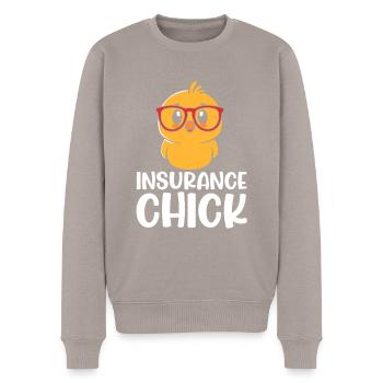 Insurance - Men's Premium Organic Jumper - taupe - Front - Nico (187cm)