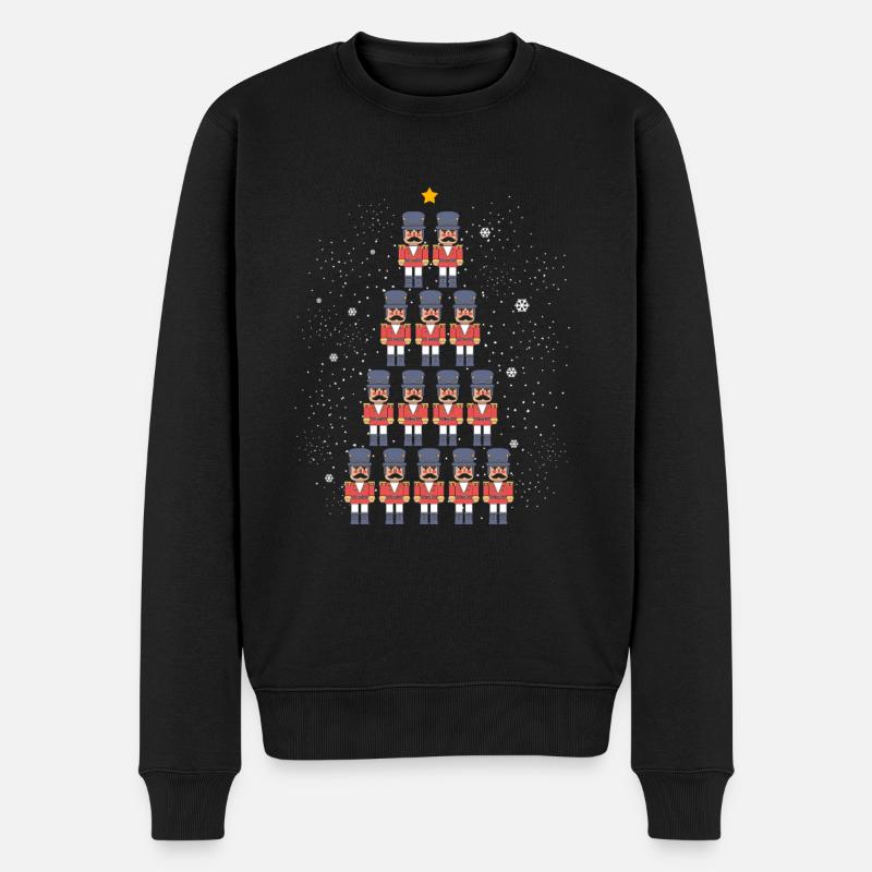 Nutcracker Christmas - Men's Premium Organic Jumper - black